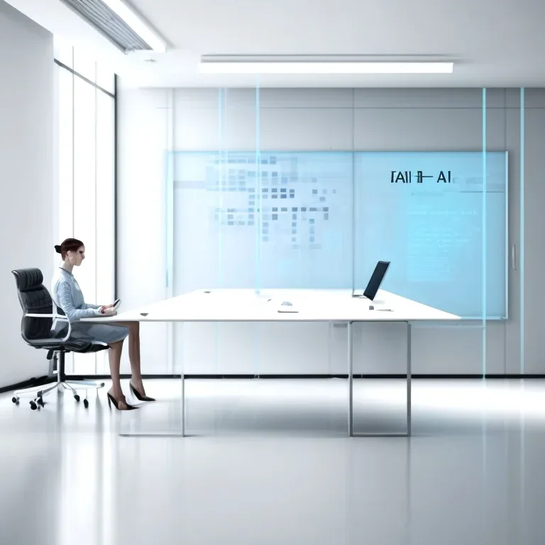 Team collaborating with AI tools